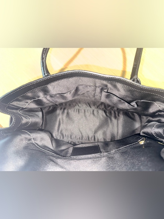 Coach Hamptons Black Embossed Python Print Patent Leather Satchel Bag - Picture 3 of 7